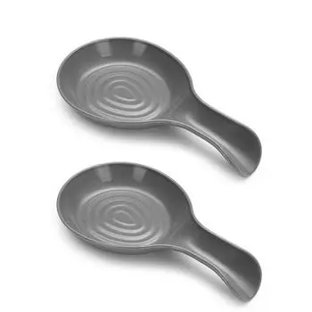 Подставка для ложки Большая керамическая подставка для ложки Термостойкая подставка для ложки для приготовления пищи Подставка для кофейной ложки Керамическая подставка для ложки, пригодная для мытья в посудомоечной машине серый