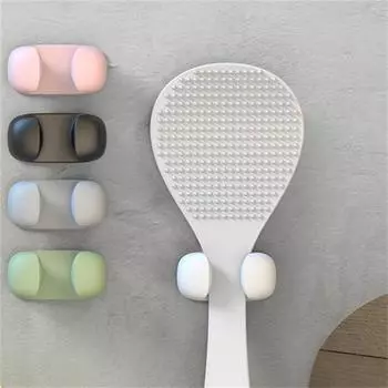 Подставка для ложки для риса, силиконовая полка для хранения, настенная полка для кухонной плиты, подставка для размещения One Size розовый