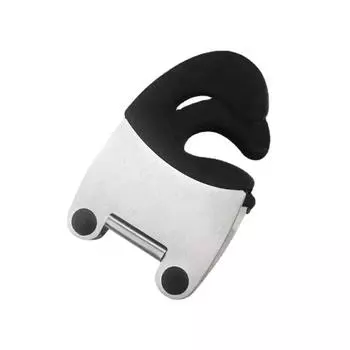 Подставка для ложки из нержавеющей стали, термостойкий силиконовый держатель-клипса для кастрюли для ложки, кухонный зажим для миски, кухонная утварь To AVE чёрный