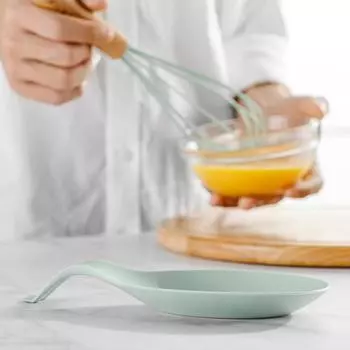 Подставка для ложки Yousheng, эластичная, нескользящая, силиконовая, практичная, термостойкая, для дома светло-зеленый