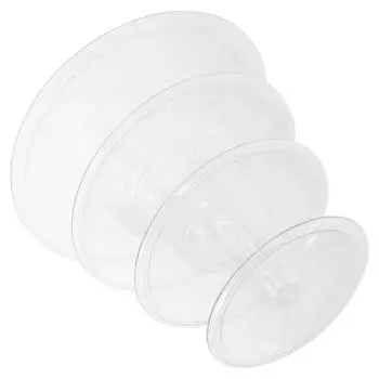 Подставка для макарон, четырехъярусное полотенце, подставка для свадебных кексов, 4-ярусные пластиковые крекеры прозрачный