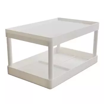 Подставка для макияжа 2-ярусный органайзер Спальня Офис Студенческие общежития Настольная стойка для хранения мелочей Маленькая