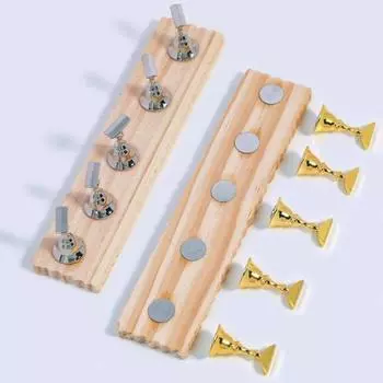 Подставка для маникюра с магнитным дизайном, устойчивое деревянное основание, съемный держатель для типсов, принадлежности для маникюрного салона Square серебряный