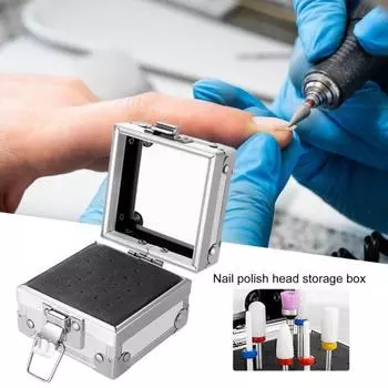 Подставка для маникюрной дрели, устойчивая к падениям, прозрачные верхние насадки, защитная защелка, 25 слотов, сверло для ногтей розовый