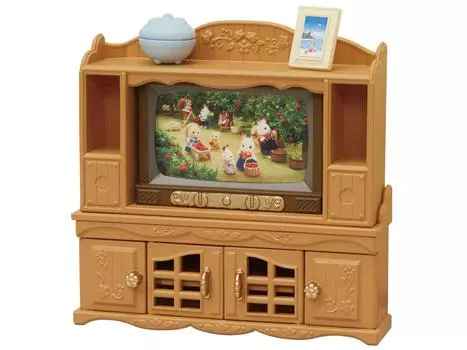 Подставка для мебели Sylvanian Families Сертификация ST Mark для детей от 3 лет и старше Игрушечный кукольный домик Sylvanian Families EPOCH [ТВ/ТВ-комплект] Ka-522