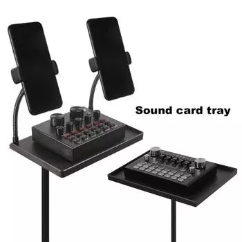 Подставка для микрофона с держателем для телефона, универсальная полка для микрофона 1Holes