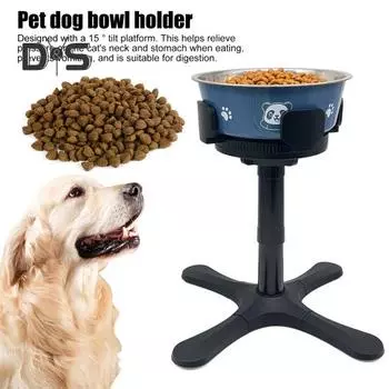 Подставка для миски для собак с 3 уровнями высоты, регулируемая подставка для кормления домашних животных, наклоненная на 15 градусов, держатель для миски для собак средних и крупных пород A