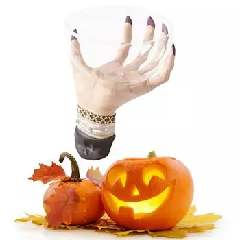 Подставка для миски для закусок «Ведьмина рука», подставка для конфет на Хэллоуин для украшения дома # One hand with bowl black