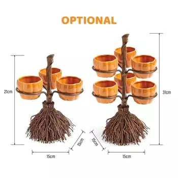 Подставка для миски с тыквой на Хэллоуин, складная подставка для подносов, башня для демонстрации сладостей, креативная салатница 3 Bowls оранжевый