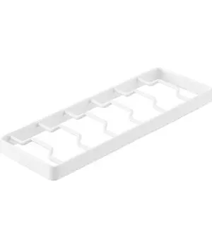 Подставка для мисок Yamazaki Jitsugyo L, белая, Ш32 x Г11 x Вертикальная подставка для хранения, 1373, высота 2,5 см, ящик/шкаф