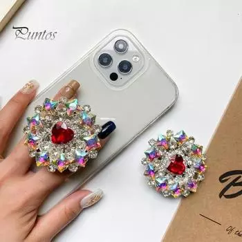 Подставка для мобильного телефона, блестящая складная портативная роскошная подставка для телефона со стразами, держатель для телефона Griptok для настольного компьютера разноцветный