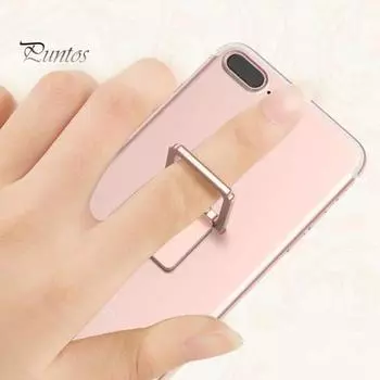 Подставка для мобильного телефона Магнитный вращающийся на 360 градусов металлический квадратный держатель с пряжкой для мобильного телефона для планшета серебряный