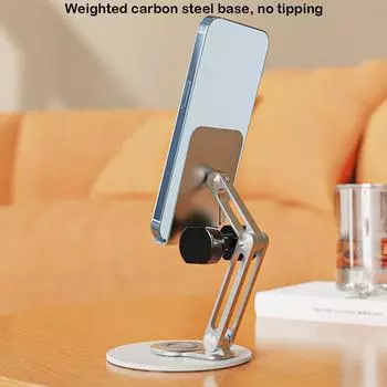 Подставка для мобильного телефона на стол с поворотом на 360°, металлическая, для iPhone, iPad, Xiaomi, регулируемая, настольная, держатель для планшета, подставка для сотового телефона темно-серого