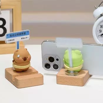 Подставка для мобильного телефона в виде животного из мультфильма «Капибара», модель-фигурка, держатель для мобильного телефона в виде капибары, небольшие подарки capybara