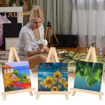 Подставка для мольберта для живописи, гладкий край, без заусенцев, регулируемый универсальный художественный стенд, подставка-штатив, деревянный мольберт A