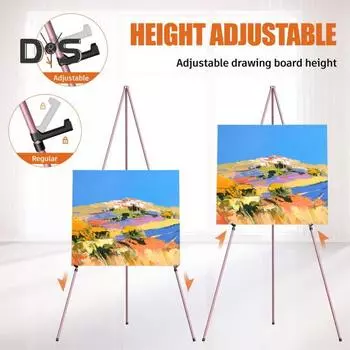 Подставка для мольберта, складная, переносная, металлическая, штативная, художественная, регулируемая, мольберт для живописи на холсте, свадебный знак белый