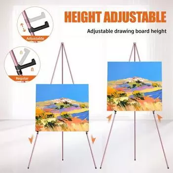 Подставка для мольберта, складная, переносная, металлическая, штативная, художественная, регулируемая, мольберт для живописи на холсте, свадебный знак белый