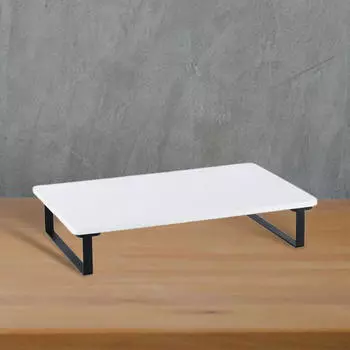 Подставка для монитора, настольная полка, многофункциональный подъемник, эргономичный нескользящий деревянный держатель для хранения белый