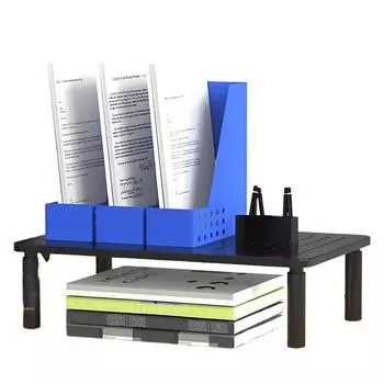 Подставка для монитора с вентиляционными отверстиями, настольная подставка для монитора, 3 регулируемые по высоте подставки для ноутбука, ПК, принтера чёрный