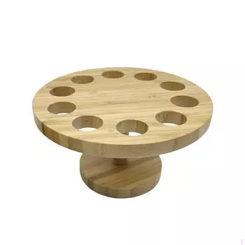 Подставка для мороженого из дерева, поднос для закусок, 10 отверстий, подставка для попкорна, кекс с отверстием 2,7 см