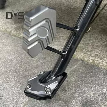 Подставка для мотоцикла, боковая подставка для ног, удлинитель повышенной устойчивости, нескользящая конструкция, простая установка, аксессуары для подставки для мотоцикла A чёрный