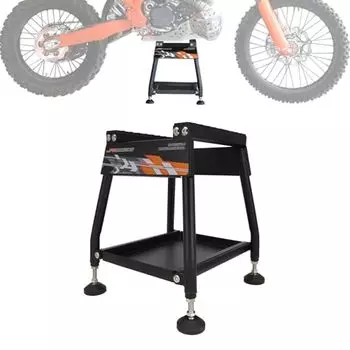 Подставка для мотоцикла JFG Off-Road на колесах с порошковым покрытием, грузоподъемность 450 фунтов, универсальная подставка-бокс для мотокросса, для обслуживания - Черный 16x15.75x3.8inches