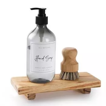 Подставка для мыла на деревянной подставке для ванной комнаты, подставка для тарелок в деревенском стиле, подставка для свечей, декор для прилавка