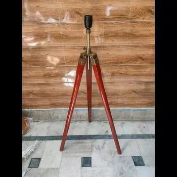 Подставка для напольной лампы в морском стиле / деревянная подставка для напольной лампы для дома, офиса, гостиной, углового декора (Регулируемая высота-40 ) M коричневый