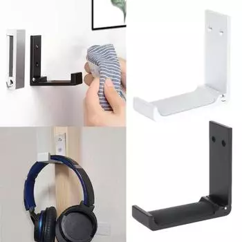 Подставка для наушников, грузоподъемность 10 фунтов, простая установка, складная игровая вешалка для гарнитуры, органайзер под столом серебряный