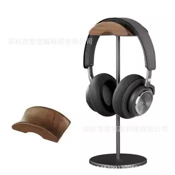 Подставка для наушников Металлическая подставка для наушников Универсальная подставка для наушников Твердая деревянная вешалка для наушников Настольная 0 чёрный