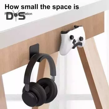 Подставка для наушников с противоскользящими накладками, грузоподъемность 1 кг, универсальная совместимость, органайзер для игрового контроллера и наушников белый