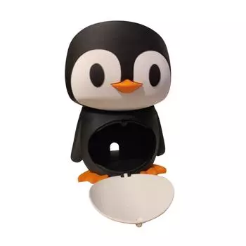 Подставка для наушников в виде пингвина, напечатанная на 3D-принтере, аудиокомпаньон чёрный