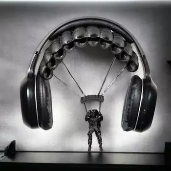 Подставка для наушников Yousheng Parachuting Soldier, уникальный 3D-дизайн, надежная поддержка, держатель для игровых наушников чёрный