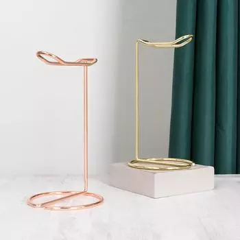 Подставка для наушников, золотая металлическая подставка для гарнитуры, симпатичная, Bluetooth, беспроводная золотой