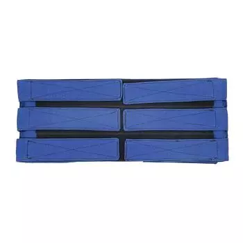 Подставка для ног инвалидной коляски, нескользящий регулируемый ремень безопасности для ног (Синий Средний Размер) белый