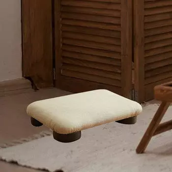Подставка для ног, маленький низкий пуфик, кресло для медитации, прямоугольный табурет-ступенька с мягкой подкладкой для дверного проема 40cmx27cmx8cm