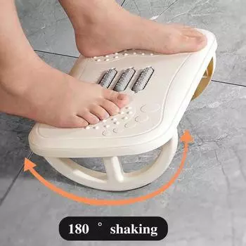 Подставка для ног под стол с массажным роликом, прочная, портативная, для мужчин и женщин, для снятия боли в ногах, эргономичная, для домашнего офиса, для работы, качающаяся табуретка синий