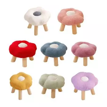 Подставка для ног Пуф в форме мультяшного цветка Диван-подставка для ног для игровой комнаты Прикроватная тумба на крыльце синий