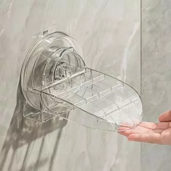 Подставка для ног в ванной комнате. Нескользящий табурет для душа с мощными присосками. Многофункциональный пластиковый табурет для ног с регулируемой высотой без удара. чёрный