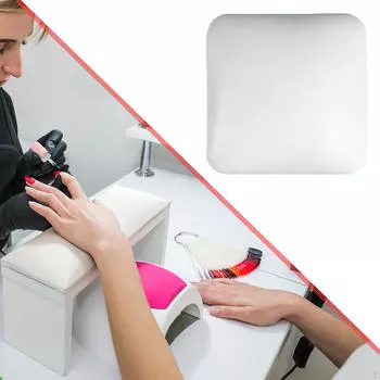 Подставка для ногтя, подставка для локтя, мягкая, легко моется, нескользящая накладка из микрофибры white