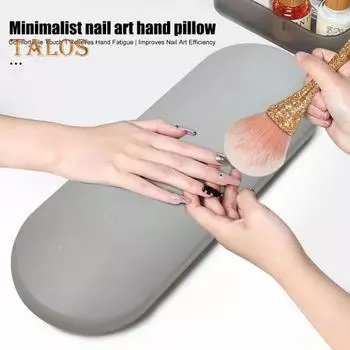 Подставка для ногтя Складная пластиковая подставка для ног Маникюрная подставка для рук Подушка для рук Аксессуары для дизайна ногтей Round белый