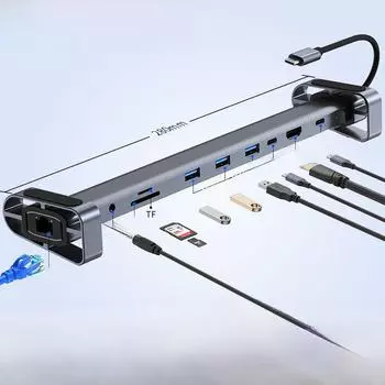 Подставка для ноутбука 10-в-1 с мультиинтерфейсом Type-C и док-станция расширения 10in1 2110C