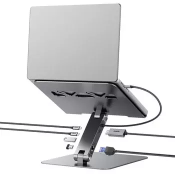 Подставка для ноутбука BENFEI USB C 6-в-1 док-станция HDMI Gigabit 100 Вт питание 10 Гбит/с C и A Совместима с MacBook iPad Thinkpad Station, 4K@60 Гц, Ethernet,