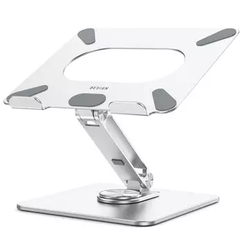 Подставка для ноутбука BESIGN LSX7 с вращающимся на 360 градусов основанием, эргономичная регулируемая подставка для ноутбука, подставка для компьютера, совместимая с ноутбуками 10–15,6 дюйма