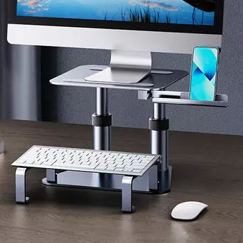 Подставка для ноутбука, держатель, противоскользящий металлический кронштейн из алюминиевого сплава, регулируемая высота для ноутбука