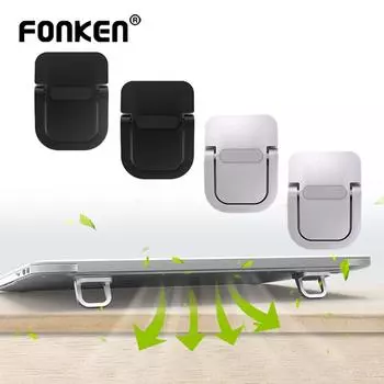 Подставка для ноутбука Fonken, 2 шт., держатель для компьютерной клавиатуры, мини-портативные ножки, подставки для ноутбука Macbook, Huawei, Xiaomi, алюминиевая поддержка ноутбука