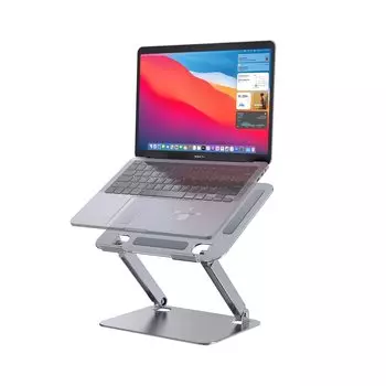Подставка для ноутбука LENTION, Регулируемая высота и угол наклона, Складная, Совместима с диагональю до 16 дюймов, Экономит место, Противоскользящая, Изготовлена из алюминия, Защита от тепла,