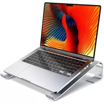 Подставка для ноутбука, охлаждение для MacBook Pro, Mac Book Air, Dell XPS, HP, Lenovo, стол, алюминиевый компьютер, эргономичная подставка для ноутбука, аксессуары для работы, домашнего офиса чёрный