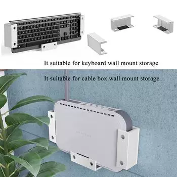 Подставка для ноутбука под стол, держатель для полки, кронштейн для хранения, защитный лоток, кронштейн-органайзер с винтами для кабельной коробки чёрный