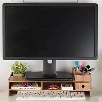 Подставка для ноутбука, полка, подставка для ноутбука, деревянная настольная подставка для монитора, подставка для экрана компьютера, полка-цоколь, прочная подставка для ноутбука, настольный держатель белый